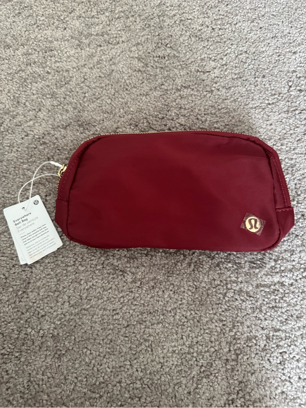 lululemon athletica Wine Red Zipper Cosmetic Pouch